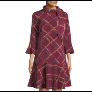 KARL LAGERFELD | chain print long sleeve dress 2